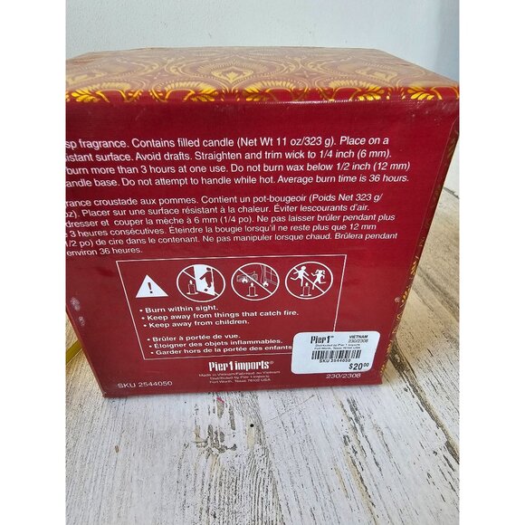 Pier 1 apple crisp candle fall new 11 oz - Picture 5 of 6